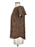 CeCe 100% Polyester Animal Print Brown Short Sleeve Blouse Size S - photo 5