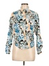 Olé by Koton Print Blue 3/4 Sleeve Blouse Size 34 waist - photo 1