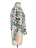 Olé by Koton Print Blue 3/4 Sleeve Blouse Size 34 waist - photo 4
