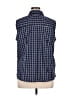 Basic Editions Blue Sleeveless Button-Down Shirt Size XXL - photo 2