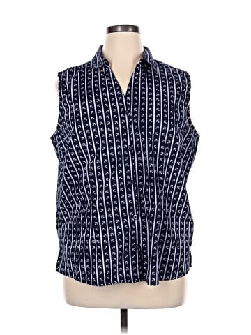 Basic Editions Sleeveless Button-Down Shirt (view 1)