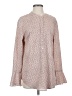 14th & Union 100% Polyester Polka Dots Pink Long Sleeve Blouse Size S - photo 1