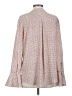 14th & Union 100% Polyester Polka Dots Pink Long Sleeve Blouse Size S - photo 2