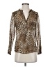 Zara Animal Print Gold Long Sleeve Blouse Size S - photo 1