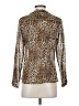 Zara Animal Print Gold Long Sleeve Blouse Size S - photo 2
