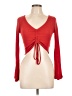 Shein Red Long Sleeve Top Size L - photo 1
