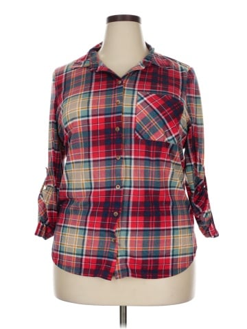 Polly & Esther 3/4 Sleeve Blouse (view 1)