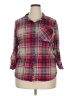 Polly & Esther 100% Polyester Plaid Red 3/4 Sleeve Blouse Size 2X - photo 1