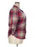 Polly & Esther 100% Polyester Plaid Red 3/4 Sleeve Blouse Size 2X - photo 4