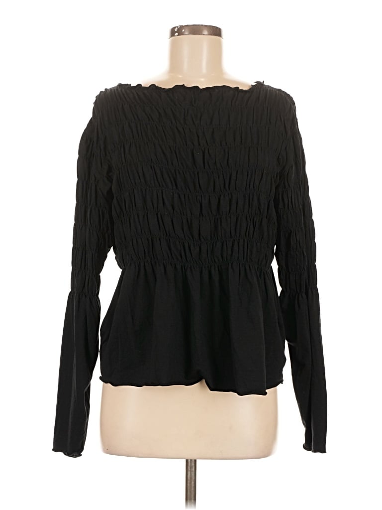 Pre-owned Bitte Kai Rand Long Sleeve Blouse In Black