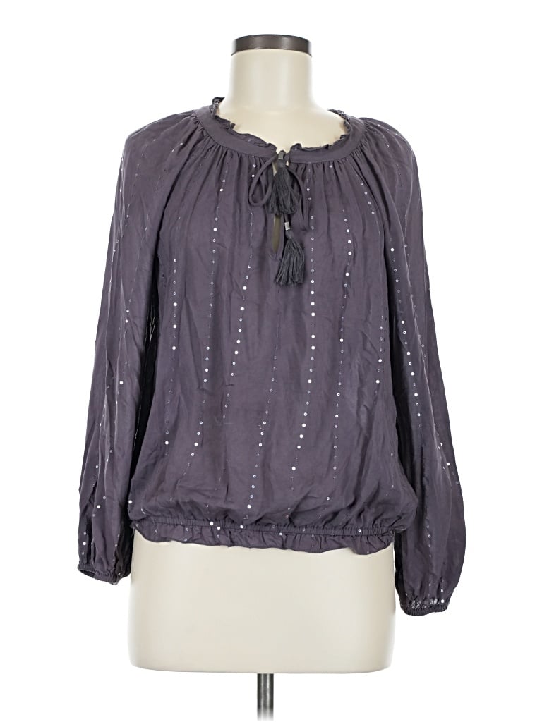 Pre-owned Lovestitch Long Sleeve Blouse In Gray