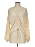 Illa Illa Gold Long Sleeve Blouse Size S - photo 1
