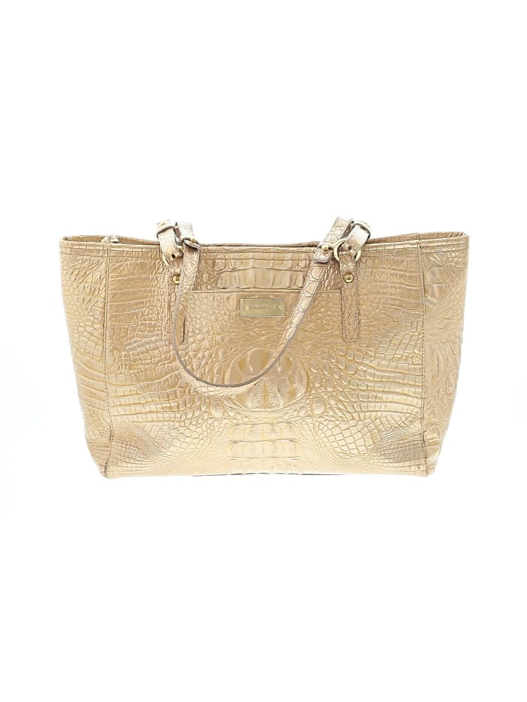 Pre-owned Brahmin Leather Shoulder Bag In Gold