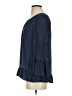 INC International Concepts 100% Polyester Blue Long Sleeve Blouse Size S - photo 5