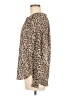 Ann Taylor LOFT 100% Polyester Animal Print Brown Long Sleeve Blouse Size M - photo 5