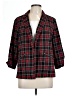 Elle Plaid Red Blazer Size L - photo 1