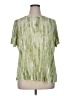 Lisa Rinna Green Short Sleeve Blouse Size XL - photo 1