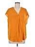 Maison d' Amelie 100% Polyester Orange Short Sleeve Blouse Size M - photo 1