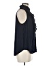 Ann Taylor 100% Polyester Black Sleeveless Blouse Size M - photo 4