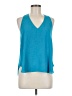 Three Eighty Two 100% Polyester Teal Sleeveless Blouse Size M - photo 1