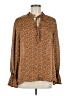 Missguided 100% Polyester Brown Long Sleeve Blouse Size 8 - photo 1