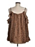 Doe & Rae 100% Polyester Brown Sleeveless Blouse Size M - photo 2