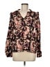 wonderly Black Brown Long Sleeve Blouse Size M - photo 1