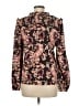 wonderly Black Brown Long Sleeve Blouse Size M - photo 2