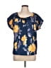 Unbranded 100% Polyester Blue Short Sleeve Blouse Size L - photo 1