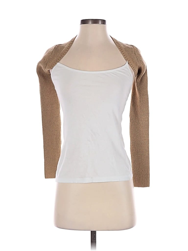 Pre-owned Ser.o.ya Cardigan Sweater In White