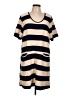 Modern Lux Stripes Tan Casual Dress Size L - photo 1
