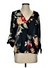 West Kei 100% Polyester Black 3/4 Sleeve Blouse Size S - photo 1