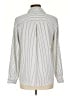 Assorted Brands 100% Polyester Stripes Silver Long Sleeve Blouse Size L - photo 2
