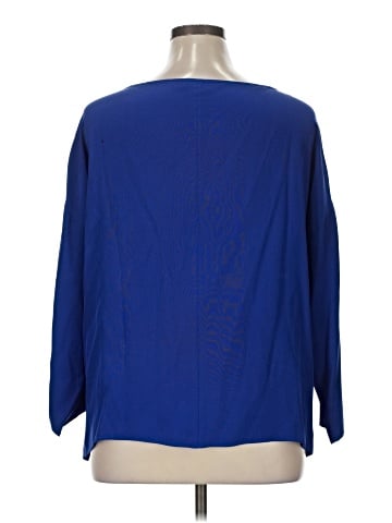 Lafayette 148 New York 3/4 Sleeve Silk Top (view 2)