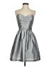 Alfred Sung 100% Polyester Metallic Silver Cocktail Dress Size 4 - photo 1