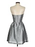 Alfred Sung 100% Polyester Metallic Silver Cocktail Dress Size 4 - photo 2