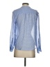 J.Crew Polka Dots Blue Long Sleeve Silk Top Size 0 - photo 2
