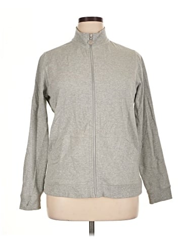 Joan Vass Zip Up Hoodie (view 1)