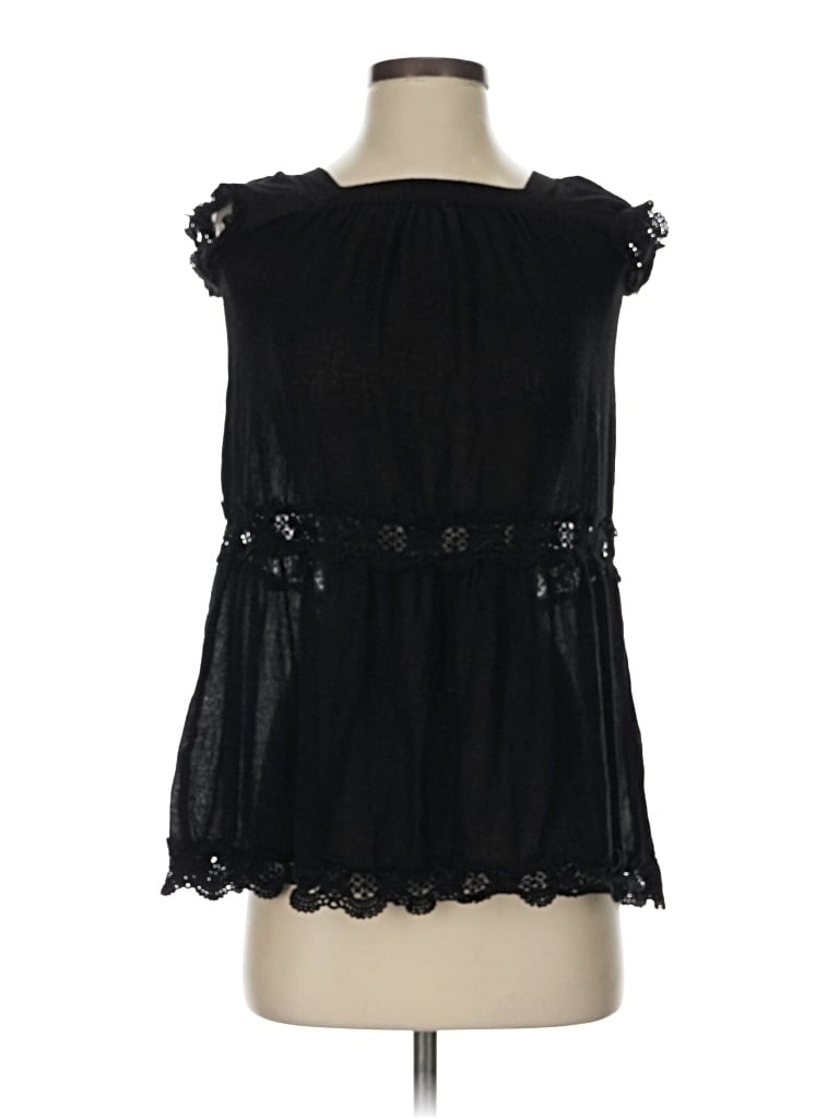 Pre-owned Eberjey Sleeveless Blouse In Black