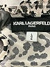 Karl Lagerfeld Animal Print Silver Gray Long Sleeve Blouse Size L - photo 6