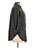 Something Navy 100% Viscose Plaid Gray 3/4 Sleeve Button-Down Shirt Size M - photo 4