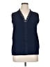 Camisa Blue Sleeveless Blouse Size XL - photo 1