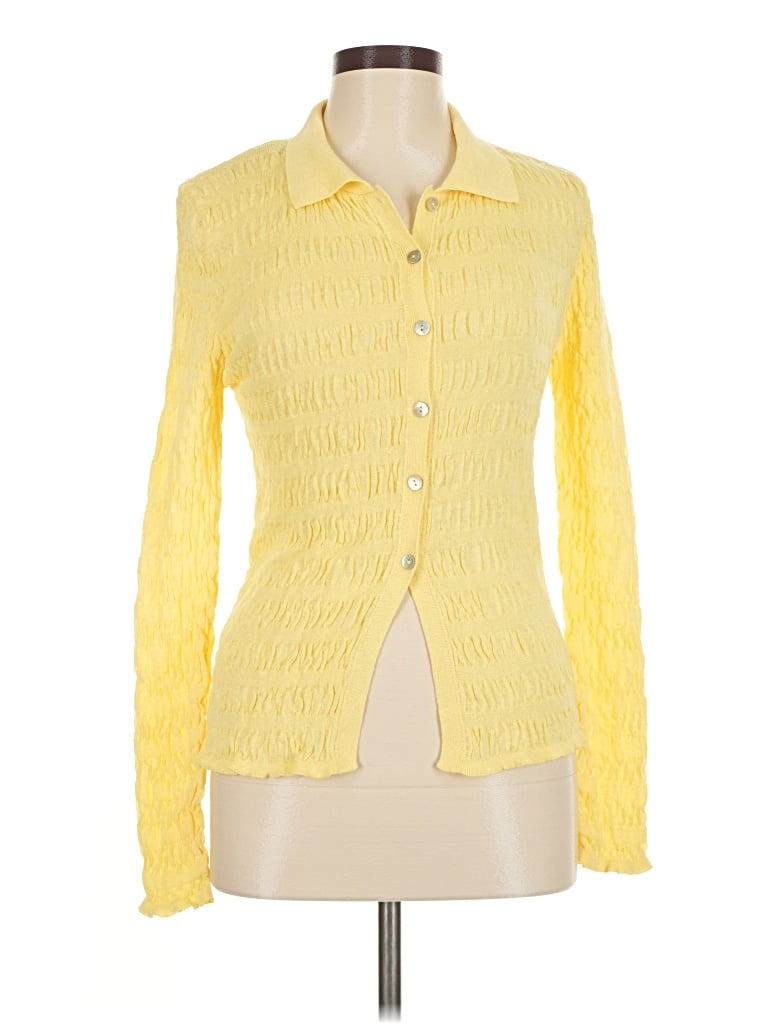 Pre-owned Atm Anthony Thomas Melillo Cardigan Sweater In Yellow