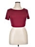 Shein Curve Burgundy Short Sleeve Top Size 14 Plus (1) - photo 1
