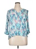 Assorted Brands 100% Rayon Teal 3/4 Sleeve Blouse Size XL - photo 1