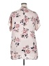 Persaya 100% Polyester Floral Pink Short Sleeve Blouse Size 2X - photo 2