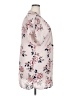 Persaya 100% Polyester Floral Pink Short Sleeve Blouse Size 2X - photo 4