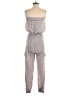 May Pink 100% Polyester Metallic Gray Jumpsuit Size S - photo 2