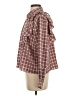 LNA Plaid Burgundy Long Sleeve Blouse Size S - photo 5