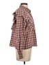 LNA Plaid Burgundy Long Sleeve Blouse Size S - photo 4